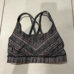Lululemon Energy Bra Women's Patterned Sports Bra Size 4